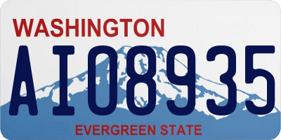 WA license plate AIO8935