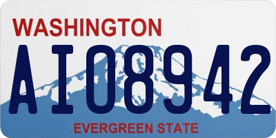 WA license plate AIO8942