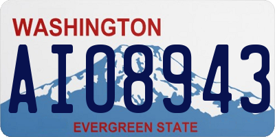 WA license plate AIO8943