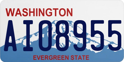 WA license plate AIO8955
