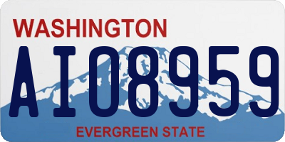 WA license plate AIO8959