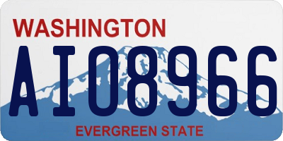 WA license plate AIO8966