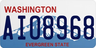 WA license plate AIO8968
