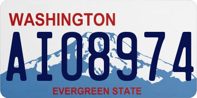 WA license plate AIO8974