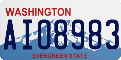 WA license plate AIO8983