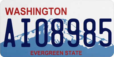 WA license plate AIO8985
