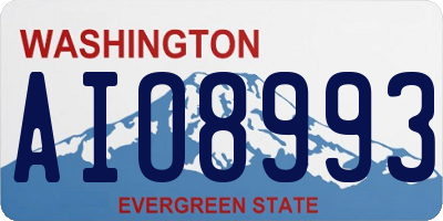 WA license plate AIO8993