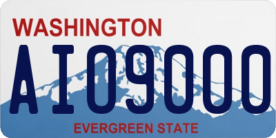 WA license plate AIO9000