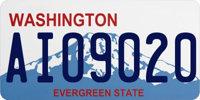 WA license plate AIO9020