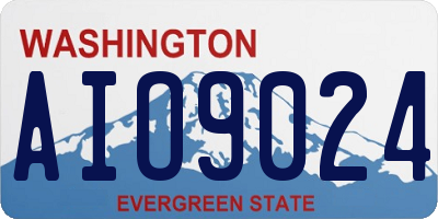 WA license plate AIO9024