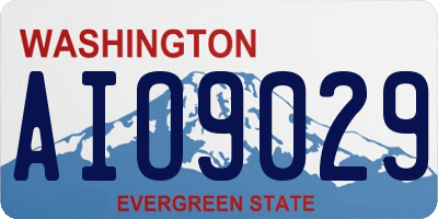 WA license plate AIO9029