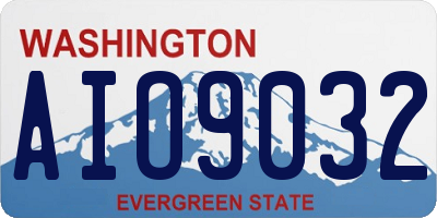 WA license plate AIO9032