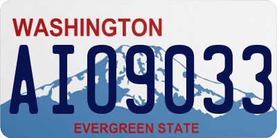WA license plate AIO9033