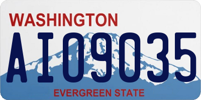 WA license plate AIO9035