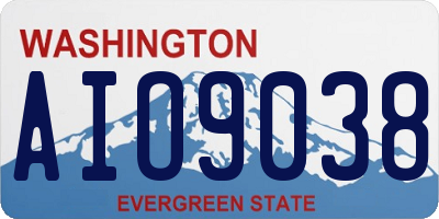 WA license plate AIO9038