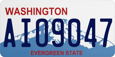 WA license plate AIO9047