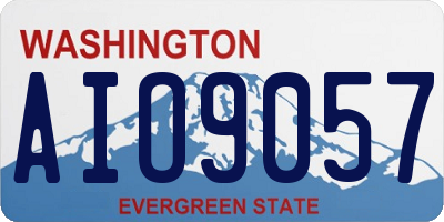 WA license plate AIO9057