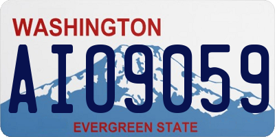 WA license plate AIO9059