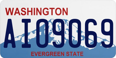 WA license plate AIO9069