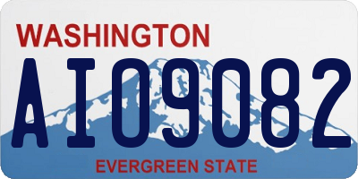 WA license plate AIO9082