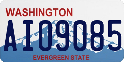 WA license plate AIO9085