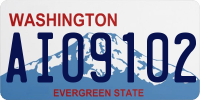 WA license plate AIO9102