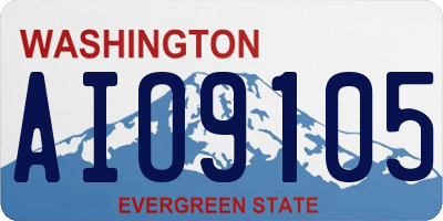 WA license plate AIO9105