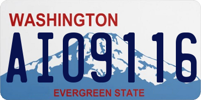 WA license plate AIO9116