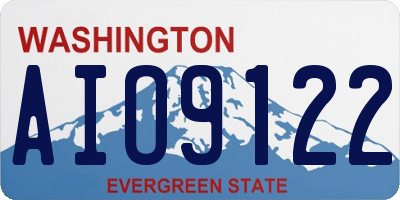 WA license plate AIO9122