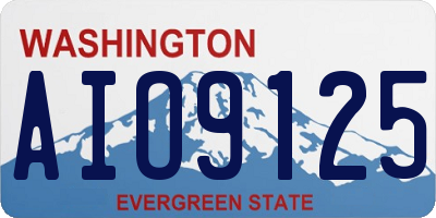 WA license plate AIO9125