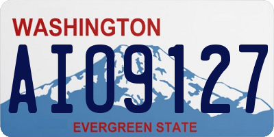 WA license plate AIO9127