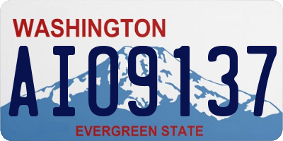 WA license plate AIO9137