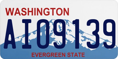 WA license plate AIO9139