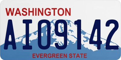 WA license plate AIO9142