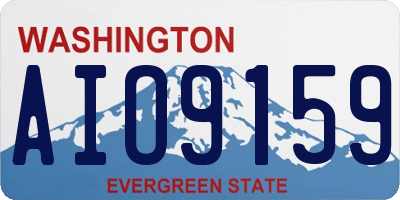 WA license plate AIO9159