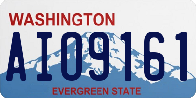 WA license plate AIO9161