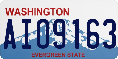 WA license plate AIO9163