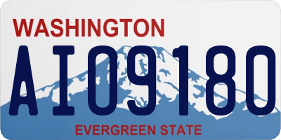 WA license plate AIO9180