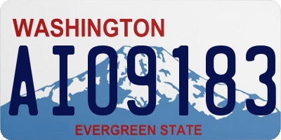 WA license plate AIO9183