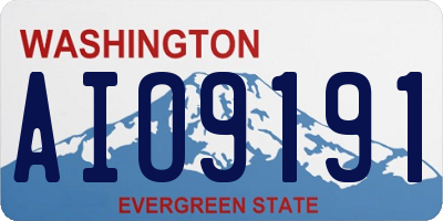 WA license plate AIO9191