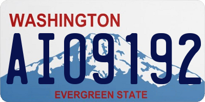 WA license plate AIO9192