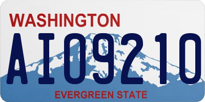 WA license plate AIO9210