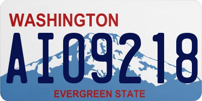 WA license plate AIO9218