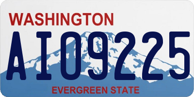 WA license plate AIO9225