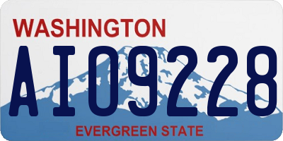 WA license plate AIO9228