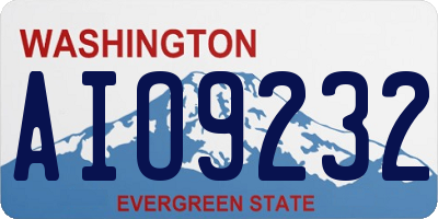 WA license plate AIO9232