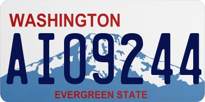 WA license plate AIO9244