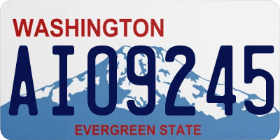 WA license plate AIO9245