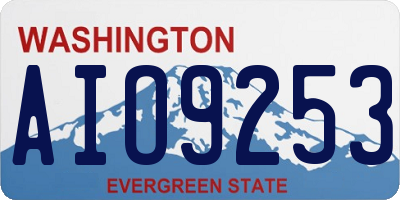 WA license plate AIO9253