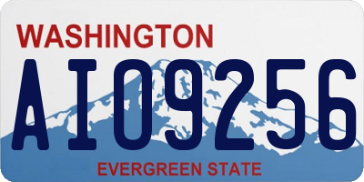 WA license plate AIO9256